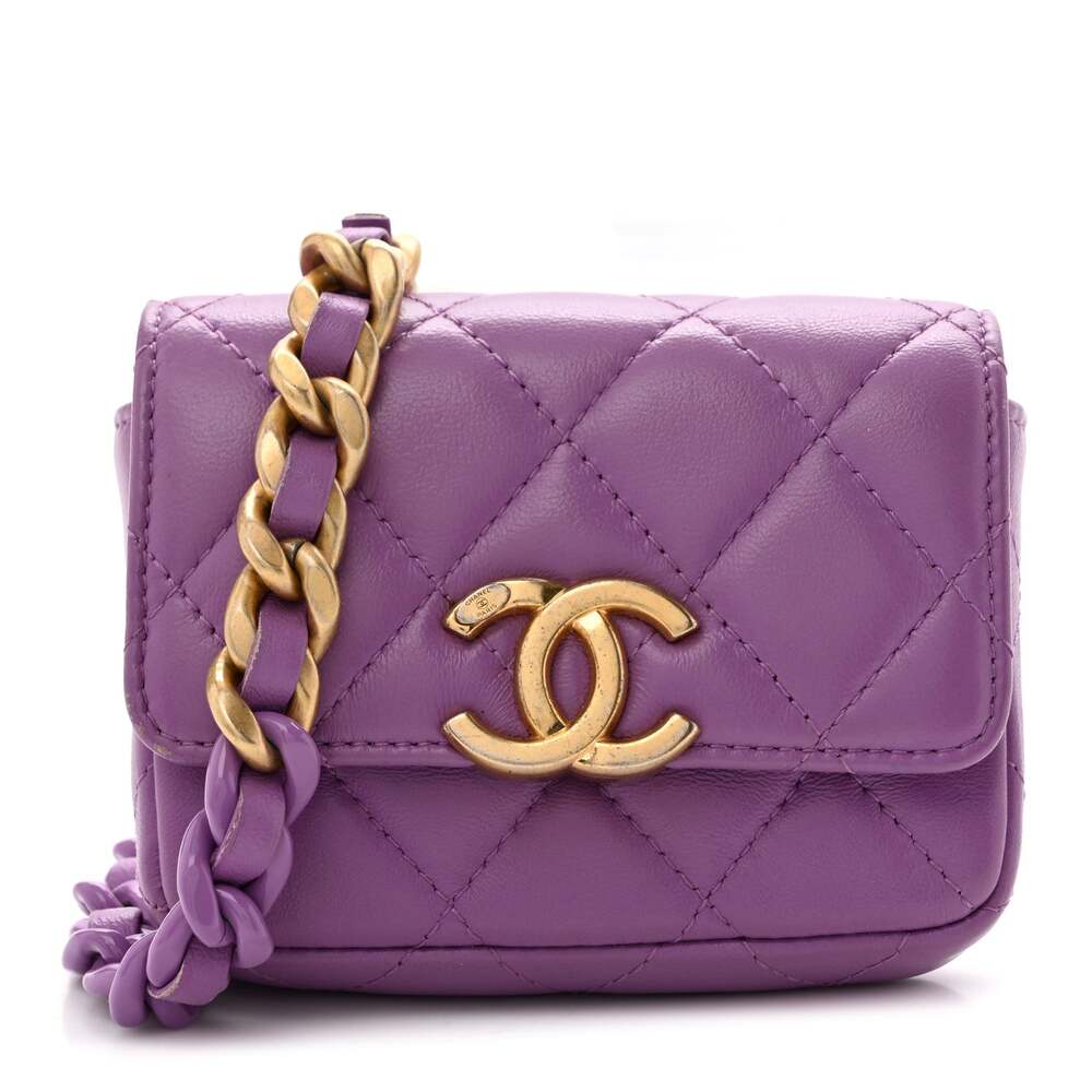 Chanel Lambskin Lacquered Metal Quilted #324523C19B